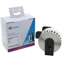 G&G Doorlopende etiketten , compatibel met Brother DK-22225, zelfklevend, thermisch papier, wit, 1 rol met B 38 mm x L 30,48 m