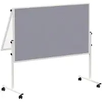 MAUL MAULsolid Vilt Begeleidingsbord Niet magnetisch 129 (B) x 56 (D) x 193,5 (H) cm Grijs