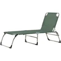 Jan Kurtz Amigo XXL Ligstoel Stoffen salie groen-aluminium frame