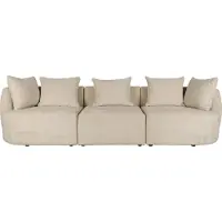Dutchbone Rocca 4,5-zitsbank Latte| Beige