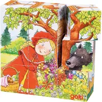 Goki Blokkenpuzzel - Sprookje - 9 Delen - Hout - 3 Jaar
