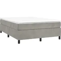 vidaXL Bedframe zonder matras 120x190 cm fluweel lichtgrijs