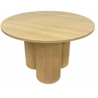 Oviala - Moderne ronde eettafel 120 cm licht houtlook - Maggy