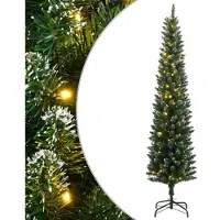 vidaXL Kunstkerstboom smal met 300 LED's 180 cm