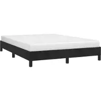 vidaXL Bedframe zonder matras 140x220 cm fluweel zwart