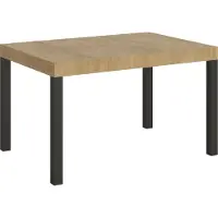 Itamoby Servicetafel Everyday, 140/400 x 90 cm, naturel eikenhout met antracietkleurige poten