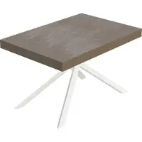 Itamoby Uittrekbare eettafel met een blad van 140/224 x 80 cm en witte poten