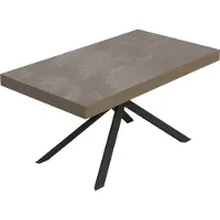 Itamoby Uittrekbare eettafel met een blad van 160/264 x 90 cm en poten in antracietkleur