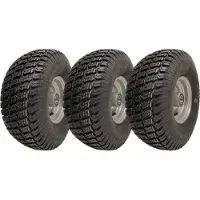 Parnells 15x6.00-6 Grasmaaierwielen 4ply P332 band op velg 20mm lagers (set van 3)
