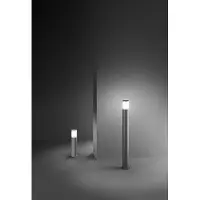 Perenz Sigaro - Tuinpaalverlichting met 1 x E27 lamp, maximaal 20W, beschermingsklasse IP54, aluminium, buitenpaalverlichting, lichtgrijs, hoogte 90 cm -