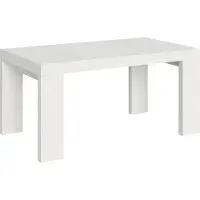 Itamoby Uittrekbare tafel 90x160/420 cm, model Roxell, wit beukenhout