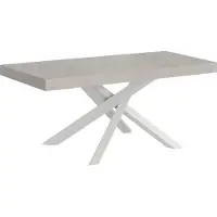 Itamoby Uittrekbare tafel, 90x120/380 cm, Volantis, premium kasjmierwit frame