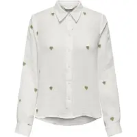 ONLY Blouse 'ONLHEART' olijfgroen / wit