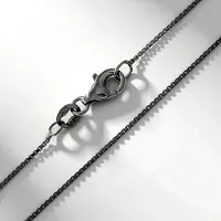 Cavill - 925 Sterling Zilveren Halsketting Heren - Venetiaanse Ketting 60cm - Antraciet Rutheniumlaag - Karabijnsluiting - Lichtgewicht Elegant