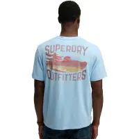 Superdry Shirt 'Outdoors Mountain' lichtblauw / geel / donkerrood