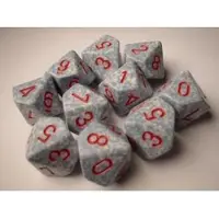 Chessex Lucht Gespikkeld D10 Dobbelsteen Set (10 stuks)