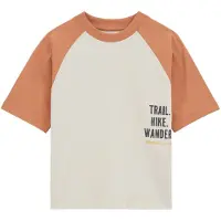 We fashion Shirt taupe / donkeroranje / zwart