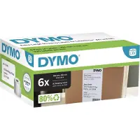 Dymo 2238107 Rol met etiketten 104 x 159 mm Thermisch papier Wit 6 rol/rollen Weer verwijderbaar Adresetiketten