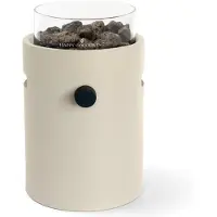 Happy Cocooning Lumi Steel tafelbrander rond 21xH37 cm Oyster Beige