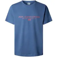 Pepe Jeans Shirt blauw / lichtrood