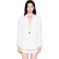 Armani Exchange Dames Americana Crepe wit (XXS), Casual, Klassiek, Polyester XW002837AF21555U1003