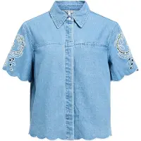 Object Blouse 'OBJIDDA' blauw denim
