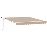 vidaXL Uitschuifbare luifel Beige 350 x 250 cm Polyester