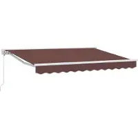 vidaXL Handmatig uitschuifbare luifel Bruin 3 x 2,5 m