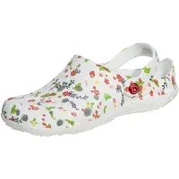 Schu'zz Schuzz damesklompen Globule Femme met Liberty-print op wit / Wit