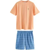 Next Pyjama kort blauw / pastelblauw / groen / zalm roze