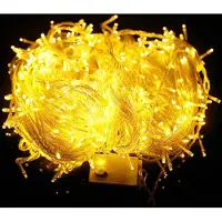 Lapamax 50 meter, 500 LED-lichtslinger, 8 lichtmodi, binnenverlichting, LED-lichtslinger voor Kerstmis, Halloween, feest, tuinversiering, geel