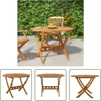 The Living Store : Opklapbare tuintafel, 90x75 cm, massief acaciahout