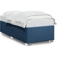 vidaXL Bedframe zonder matras 120x200 cm stof blauw