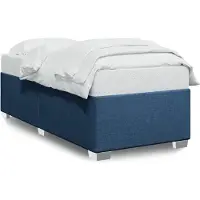vidaXL Bedframe zonder matras 90x190 cm stof blauw