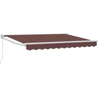 vidaXL Uitschuifbare luifel Bruin 3,5 x 2 m