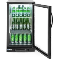 Hendi Barkoelkast Glazen Deur, 118 Liter, Gehard Glas, 500x500x(H)900mm Hendi