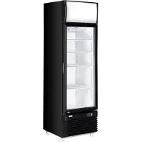 Hendi Koelvitrine Met Lichtbak 360 Liter Glas Zwart Horeca