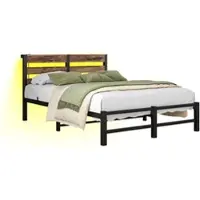 STILVORA dressoir met LED-verlichting, wijnkast met dubbele deuren en glazen planken, vitrinekast van spaanplaat met wijnrek, natuurlijke uitstraling
