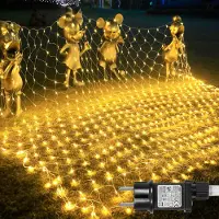 Lapamax 6x4 meter LED-lichtketting voor binnen, warmwit lichtnet, 31V, kerstverlichting, 8 modi, timer, LED-decoratie, kerst, tuin, balkon, boom