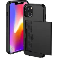 IMoshion Backcover met pasjeshouder voor de Apple iPhone 13 Mini - Zwart