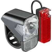 Axa Visto Fietsverlichting – Fietslampjes Voorlicht en achterlicht op Batterijen – Waterdicht – Fietslicht met Reflector en Zijzicht – Geschikt voor Stadsfiets, gravelfiets en kinderfiets