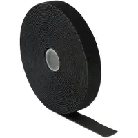 DeLOCK klittenband op rol, lengte 10 meter, breedte 20 mm, zwart, verpakt in een doos