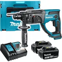 Makita DHR 202 RFJ accu combihamer 18 V 2,0 J SDS Plus + 2x accu 3,0 Ah + oplader + Makpac
