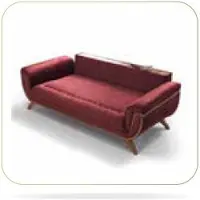 AEA Luxus Dreisitzer Moderne Couch Möbel Rote Couchen Sofas Stoff Textil Polster