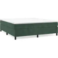 vidaXL Boxspring zonder matras fluweel donkergroen 180x210 cm