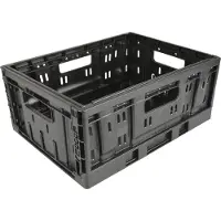 Steco Mand klapkrat zwart 40x30x17cm - ZWART