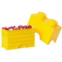 LEGO Opbergbox Lego Brick 2 Geel