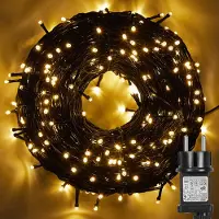 Lapamax 100 meter LED-lichtketting met 500 LED's, warm wit, voor decoratieve verlichting van bomen, ramen, etc. 31V, 8 lichtmodi, timerfunctie. Geschikt voor kerstverlichting, feestjes, balkons en tuinen