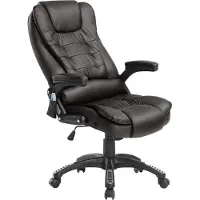 Fortuna Lai massagestoel, kantoel, kantoorstoel, chefstoel, gamingstoel met 6-punts vibratiemassage, warmtefunctie en kunstleer