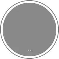 Bauhaus LED-spiegel voor de badkamer, model Eterno LK01-5050, diameter 50 cm, aluminium